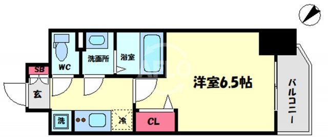 プレサンスOSAKA DOME CITYビーツの間取り|プレサンスOSAKA DOME CITYビーツ　開放感ある間取り