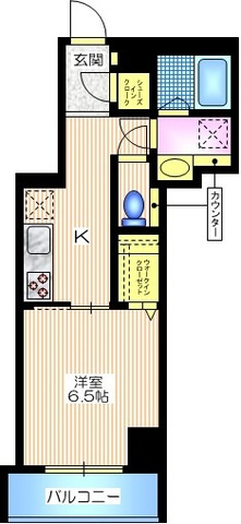 アトラス駒沢大学の間取り|ゆとりの１Ｋ３０.３０㎡　分譲仕様の室内設備