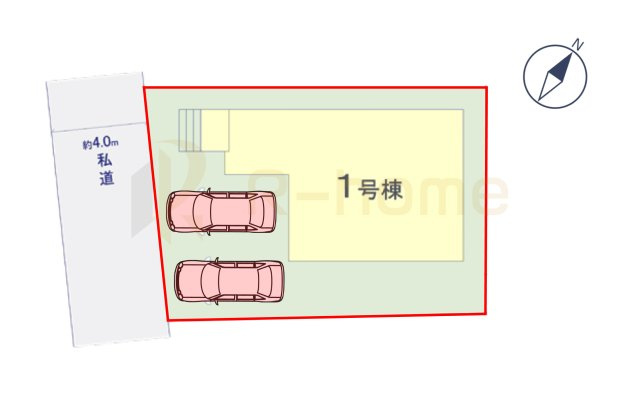 取手市谷中5期　新築戸建て　1号棟の区画図|大きなお買い物だからこそ、メリット・デメリットを伝えさせて頂きます。
R-homeにお任せください♪