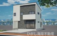 茅ヶ崎市中島　新築戸建　全３棟の外観パース|２号棟　イメージパスですので実際のものと多少異なります
