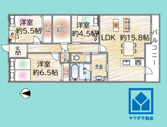 西宮仁川町パークハウスの間取り
