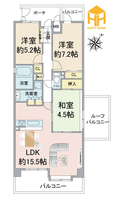 エステムコート吹田片山公園フローラの間取り|※図面と現況に相違がある場合は、現況を優先します。