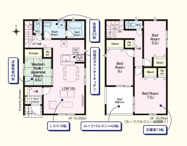 新築　太田市市場町第7　1号棟の間取り|4LDK　建物約29坪　日当たり良好な南面バルコニー！収納豊富！太陽光搭載！※詳細はお問い合わせください。