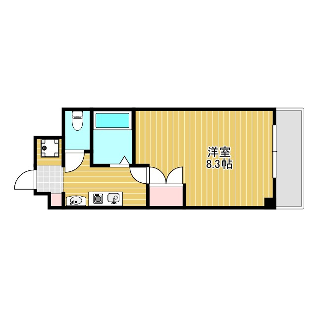 シャンヴェルジェ豊中Ⅲの間取り