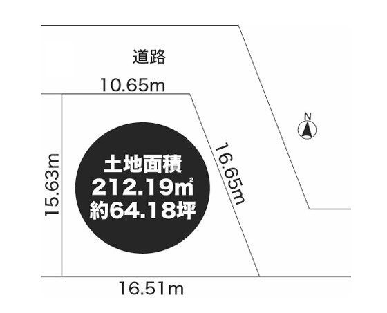 明石市西明石町4丁目　土地の土地図