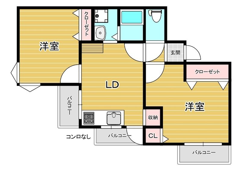 センターヒル千舟の間取り