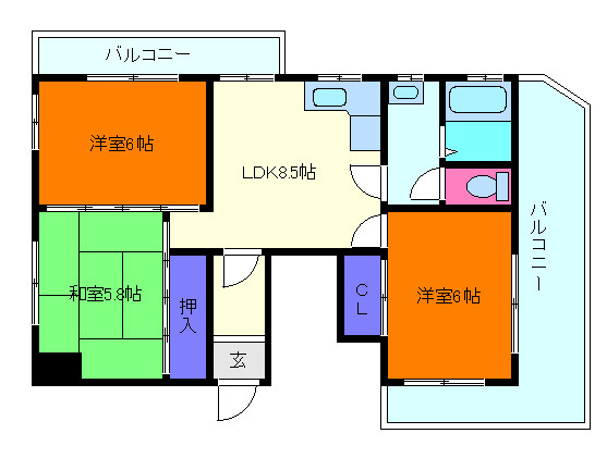 リトルシャトーの間取り