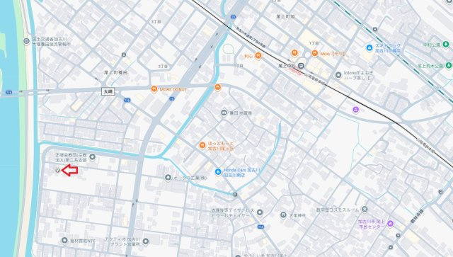 加古川市尾上町養田　中古戸建の地図