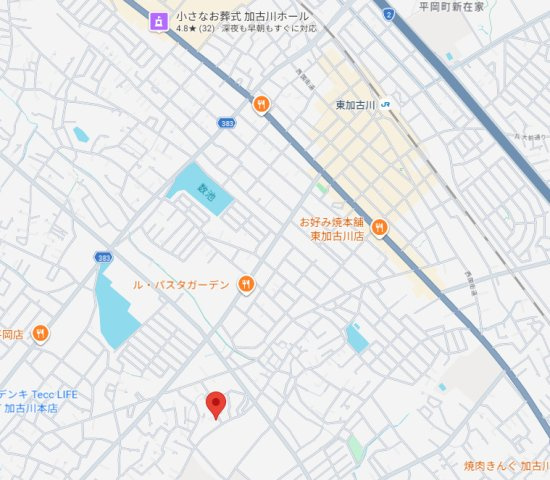 加古川市平岡町二俣　中古戸建の地図