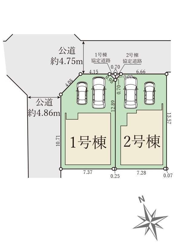 新築戸建　神戸市北区鈴蘭台北町６丁目5の区画図