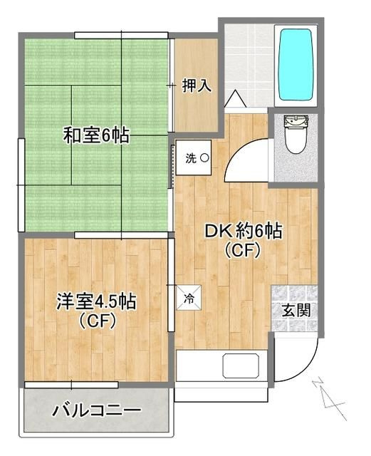 舩木コーポの間取り