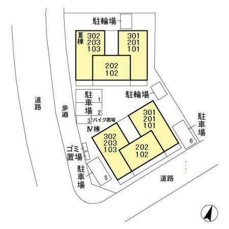ＨＡＮＡＢＵＳＡ　Ⅳの区画図