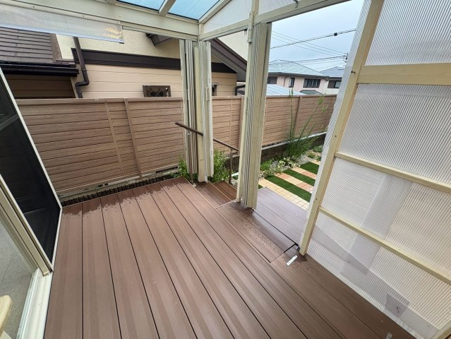 須磨区多井畑東町　リフォーム済中古戸建のバルコニー|暖かな日差しのふりそそぐバルコニー