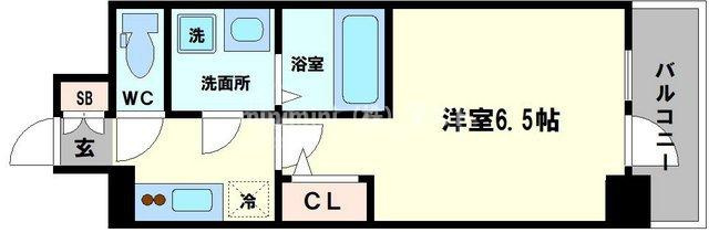 エスリード難波ザ・メゾンの間取り