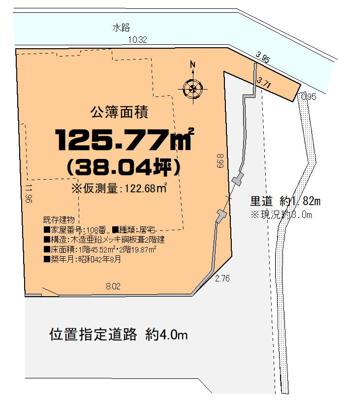 伊丹市昆陽北１丁目の売地の土地図