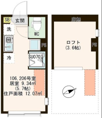 ハーモニーテラス平井Ⅷの間取り