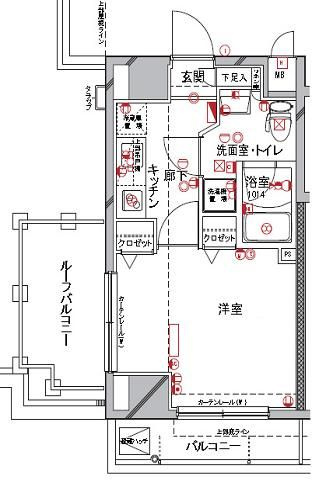 フィオリーシェ東浅草の間取り