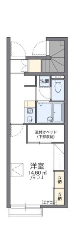 レオパレスプラシード竹丘Ⅱの間取り