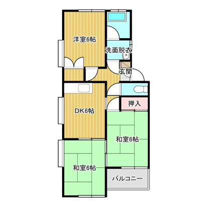 高良内コーポの間取り