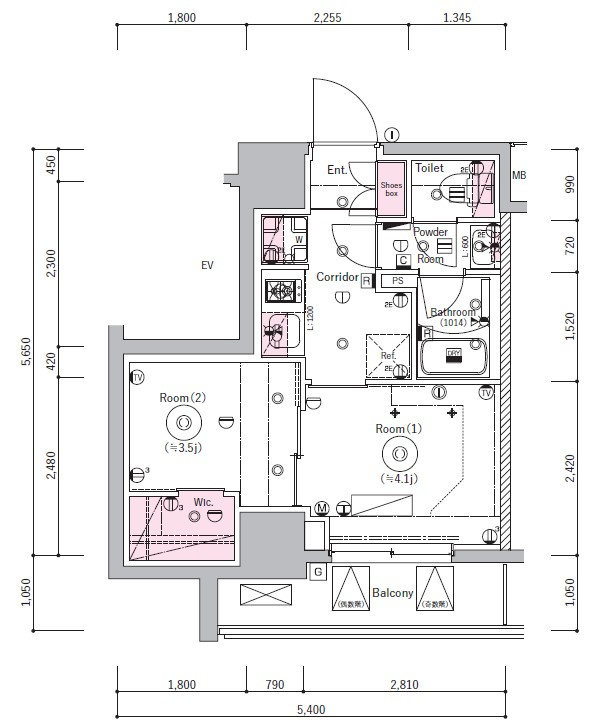 SYFORME YOKOHAMA-BANDOBASHIの間取り|Atype