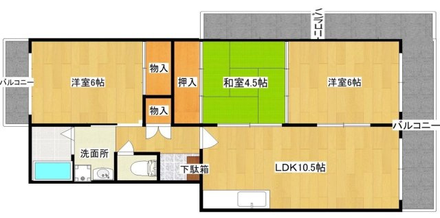 大産香椎マンションの間取り