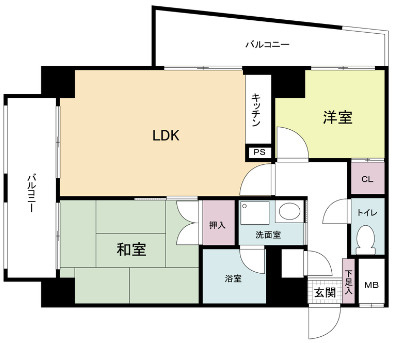 第一玉造マンションの間取り