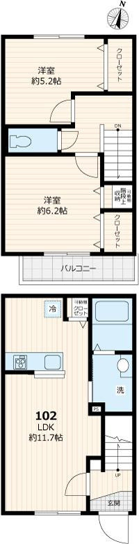 ガーデンコート西が丘Ⅰの間取り