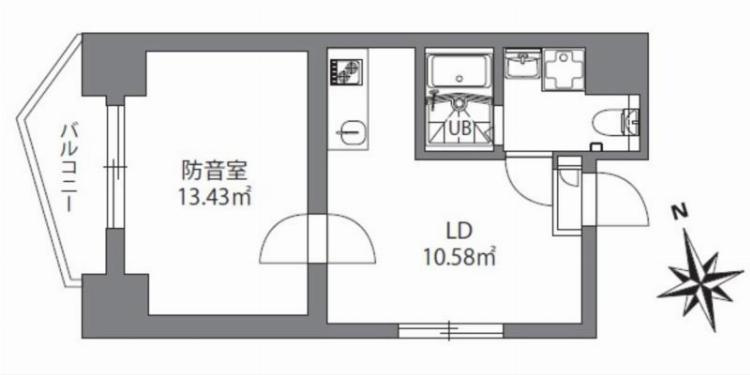 アズミュージック新宿御苑の間取り|間取り図