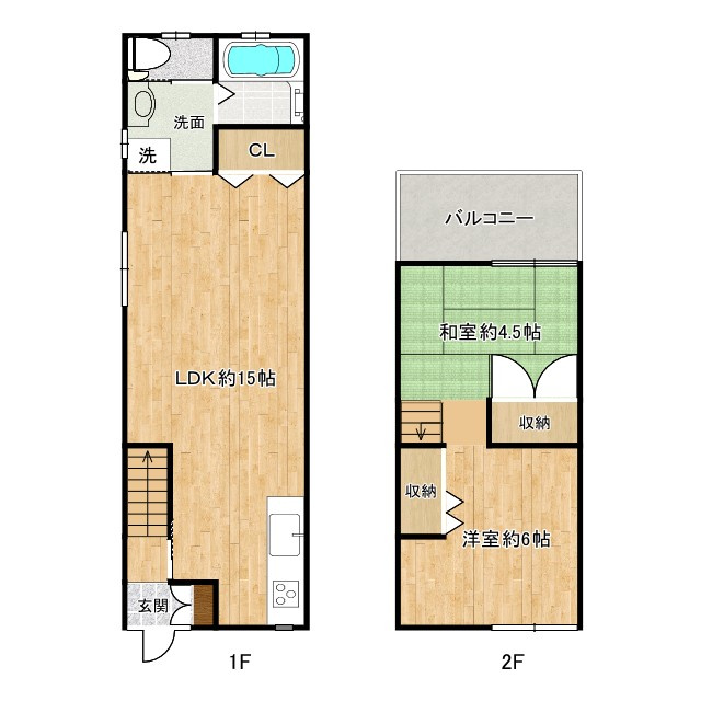 三ノ瀬３丁目　中古戸建の間取り