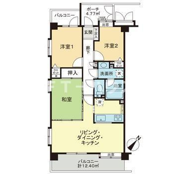 ライオンズマンション南行徳の間取り