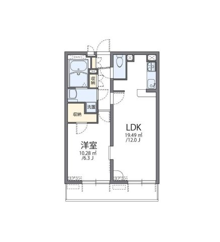 レオパレスエムエムワンの間取り