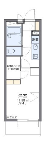 レオパレスアメニティ名古屋の間取り|代表的な間取のため実際の間取とは異なる場合があります