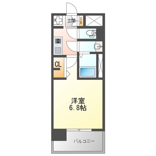 プレサンス神崎川ファインブレスの間取り
