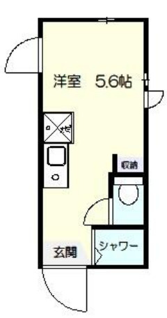 ルームズ中野B棟の間取り|1Rです
