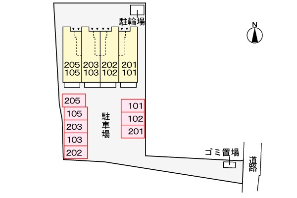 ピーチハウスの区画図