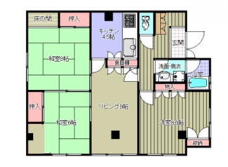 【間取り】 | ハイツ栄 | 間取りです。
