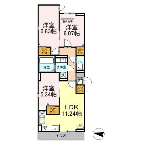 アナシエ赤塚の間取り
