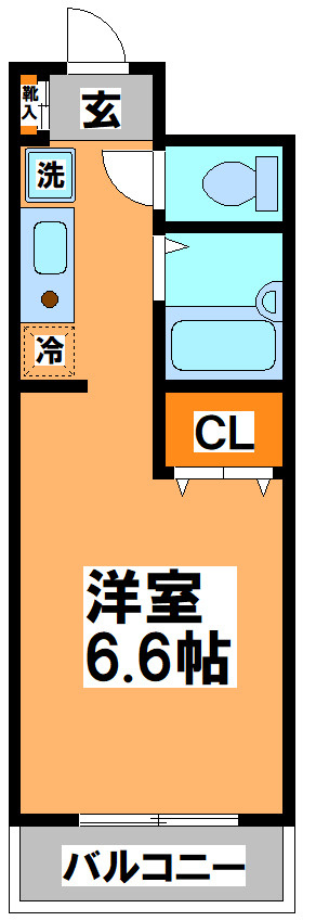 小金井市本町６丁目の賃貸マンションの間取り