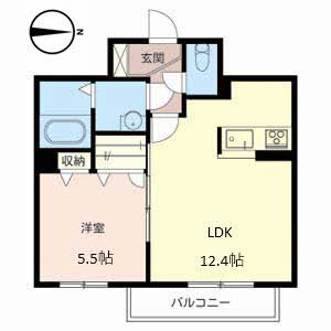 サンヒルズ阪奈A棟の間取り