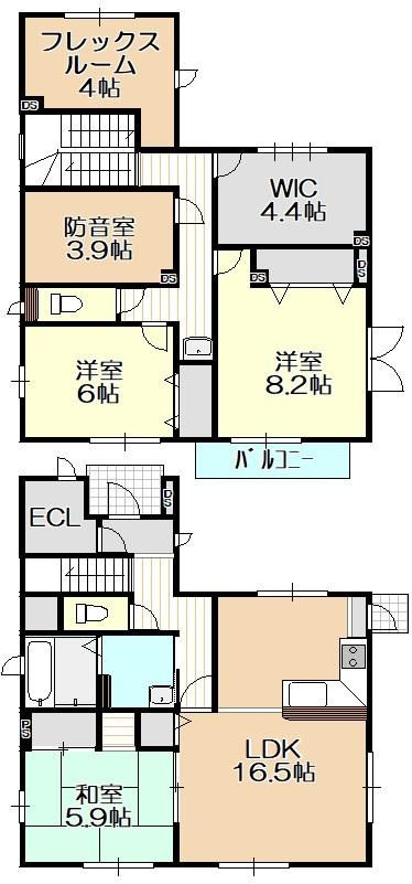  東松山市松山町　中古売戸建の間取り