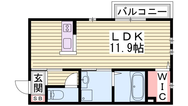 フレッツァ垂水福田の間取り