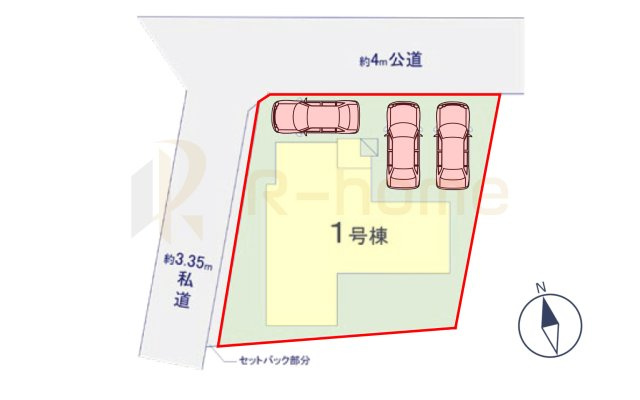 牛久市田宮町32期　新築戸建て　1号棟の区画図|大きなお買い物だからこそ、メリット・デメリットを伝えさせて頂きます。
R-homeにお任せください♪