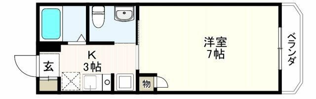 コーポミヤコの間取り|間取りです。