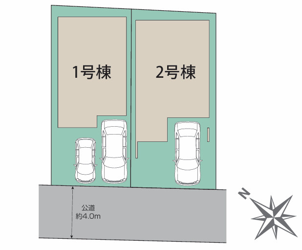 新築／入間郡三芳町藤久保　全2棟の間取り|駐車スペースあり！（車種による）