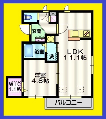 メゾン蓼科の間取り|【間取り】　角部屋３面採光