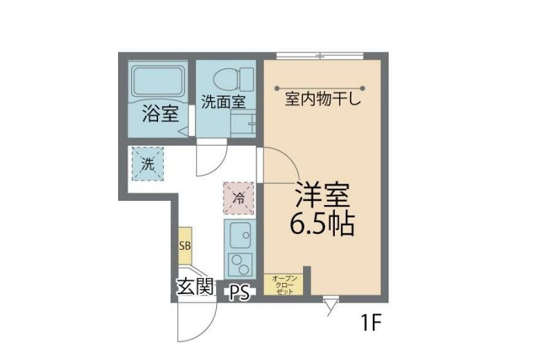 カインドネスα立石SOLASIAの間取り