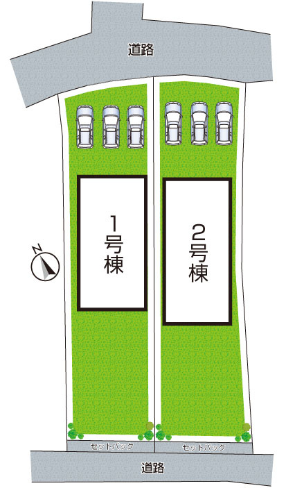 湖南市岩根　新築一戸建ての区画図|全2区画