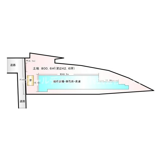 舞鶴市南田辺事業用物件の間取り