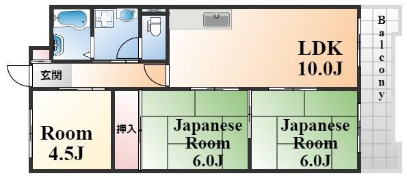 オカダハイライズの間取り