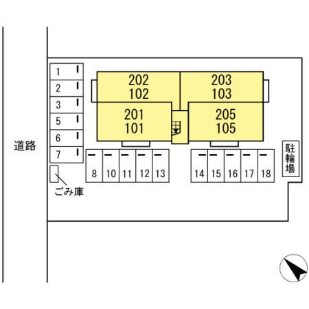 アムール２１　G棟の区画図